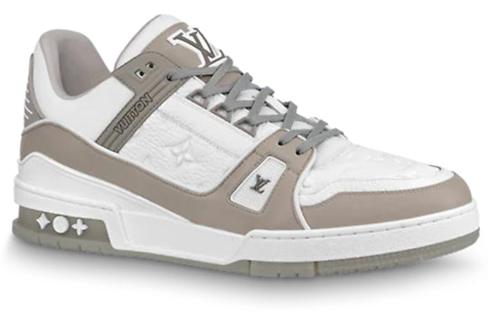 LOUIS VUITTON TRAINER SNEAKERS 'GREY WHITE' 1A8KB8