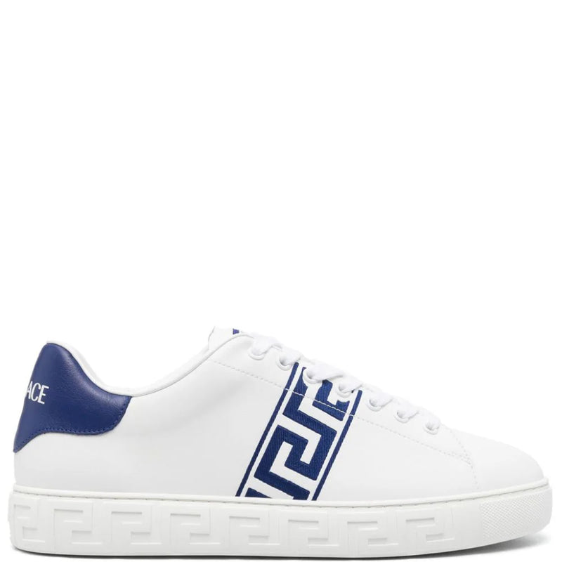 Versace Greca-embroidery leather sneakers