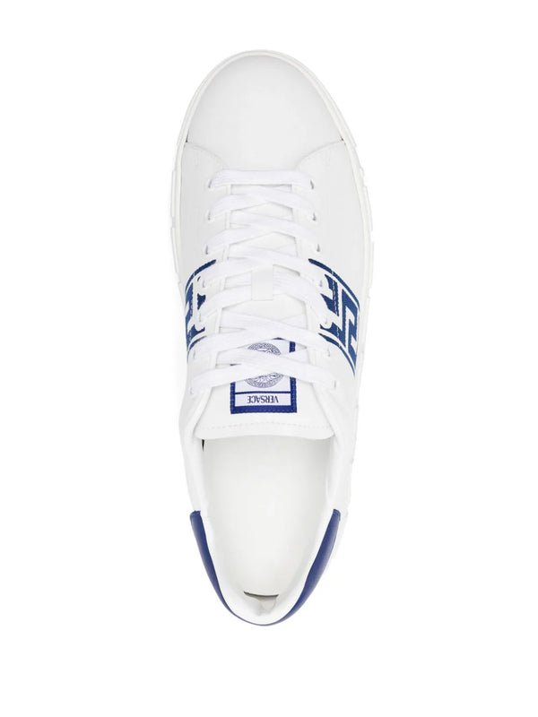 Versace Greca-embroidery leather sneakers