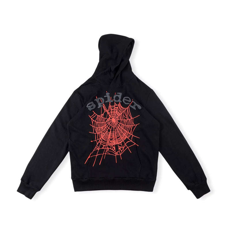 SP5DER THUG SPIDER BLACK HOODIE