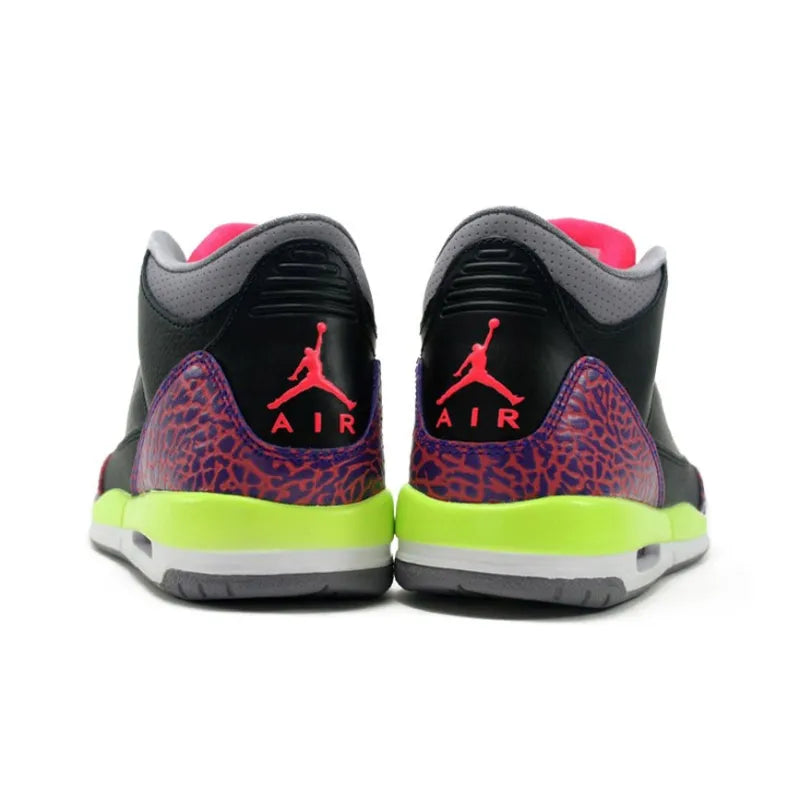 JORDAN 3 RETRO BLACK ATOMIC RED VOLT