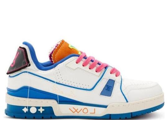 LOUIS VUITTON TRAINERS 'WHITE PINK BLUE FOR SAINT-TROPEZ' 1A9DCE